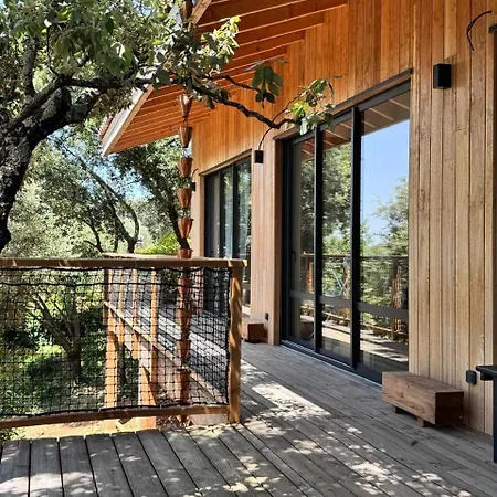 Japanese-style Wooden House Near Uzes With Pool And Beautiful View Villa Saint-Siffret